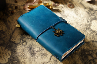 Handmade Leather Journal – Thread-Bound & Refillable - NO007