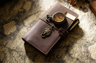 Handmade Leather Journal – Thread-Bound & Refillable - NO007