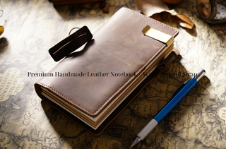 Handmade Leather Journal – Thread-Bound & Refillable - NO007