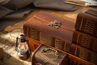 Butterfly Lock Handmade Leather Diary - NO001