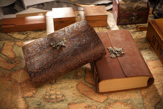 Butterfly Lock Handmade Leather Diary - NO001