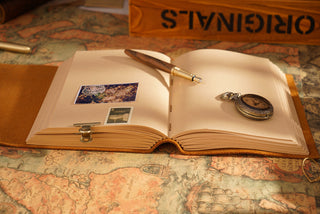 Butterfly Lock Handmade Leather Diary - NO001