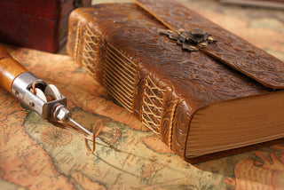 Butterfly Lock Handmade Leather Diary - NO001