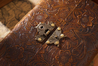 Butterfly Lock Handmade Leather Diary - NO001