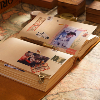 Butterfly Lock Handmade Leather Diary - NO001