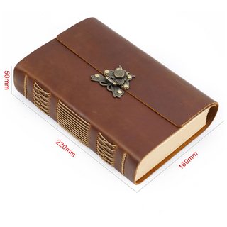 Butterfly Lock Handmade Leather Diary - NO001
