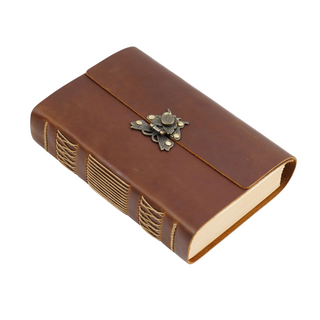 Butterfly Lock Handmade Leather Diary - NO001