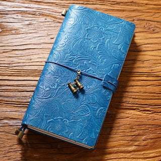 Premium Handmade Leather Notebook – Buckle Strap Closure NO008
