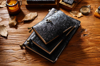 Premium Handmade Leather Notebook – Buckle Strap Closure NO008