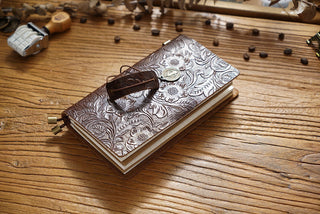 Premium Handmade Leather Notebook – Buckle Strap Closure NO008