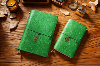 Premium Handmade Leather Notebook – Buckle Strap Closure NO008