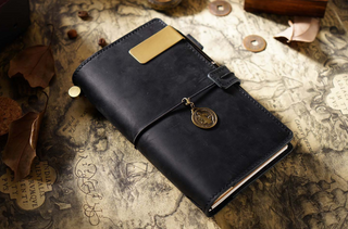 Handmade Leather Journal – Thread-Bound & Refillable - NO007