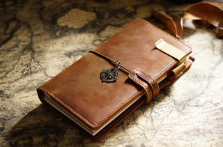 Handmade Leather Journal – Thread-Bound & Refillable - NO007