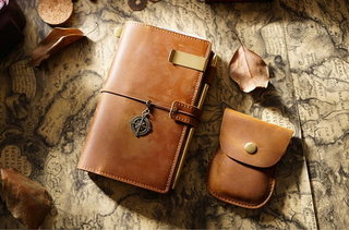 Handmade Leather Journal – Thread-Bound & Refillable - NO007