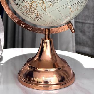 Artistic Decorative Globe 8" - White & Rose Gold Version