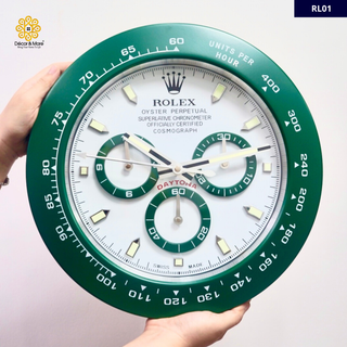 Daytona Cosmograph - Green & White Style - Luxury Rolex* Wall Clock Decoration