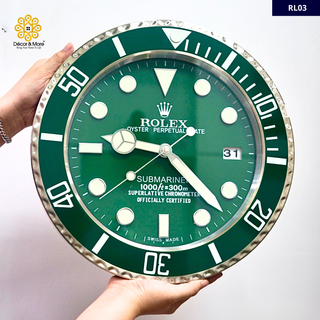 Submariner Collection - Silver Edge Style - Luxury Wall Clock Rolex* Decoration