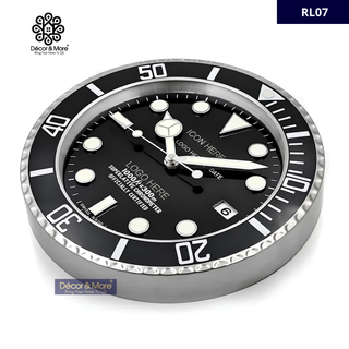 Sub- Mar Black RL07 - RL Wall Clock Décoration