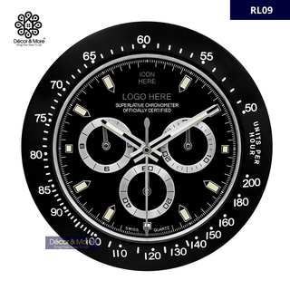 DAY-TON Black - RL Wall Clock Décoration