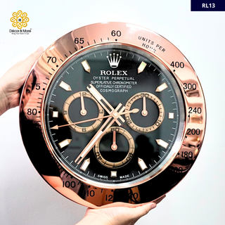 Daytona Cosmograph - Rose Gold & Black Style - Luxury Rolex* Wall Clock Decoration
