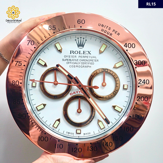 Daytona Cosmograph - Rose Gold & White Style - Luxury Rolex* Wall Clock Decoration