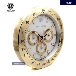 DAY-TON Gold & White - RL Wall Clock Décoration