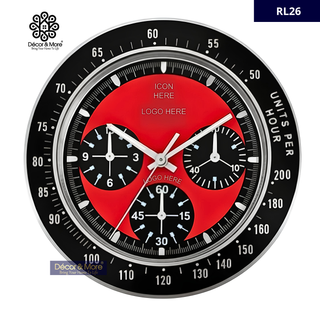 Daytona- Red - RL 26 | Premium Wall Clock Decoration