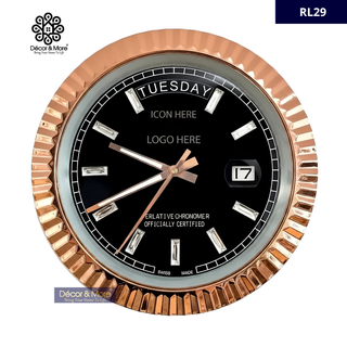 Date-Day Style RL Wall Clock Decoration