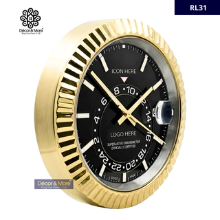 S-DWELL – Gold & Black | RL Wall Clock Décoration