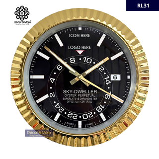 S-DWELL – Gold & Black | RL Wall Clock Décoration
