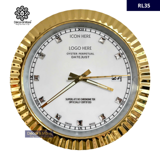 D-Just Classic Silver & White - RL Wall Clock Décoration
