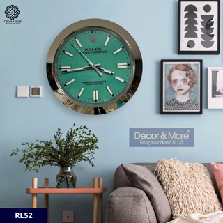 Oyster Perpetual  - Tiffany Style - Luxury Wall Clock Rolex* Decoration