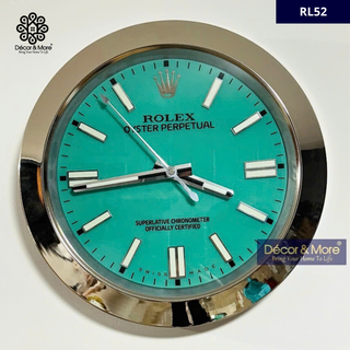 Oyster Perpetual  - Tiffany Style - Luxury Wall Clock Rolex* Decoration