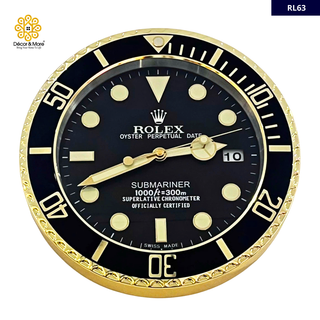 Submariner Collection - Gold Frame Style - Luxury Wall Clock Rolex * Decoration