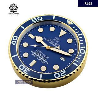 Sub - Mar Blue & Gold  RL65 - RL Wall Clock Décoration