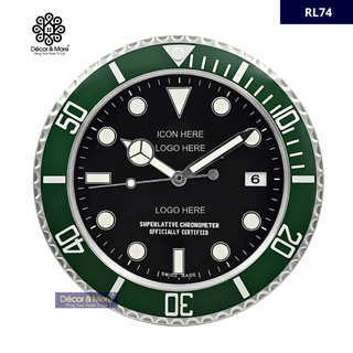 S-DWELL Deep Green Steel  RL74 - RL Wall Clock Décoration