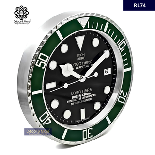 S-DWELL Deep Green Steel  RL74 - RL Wall Clock Décoration
