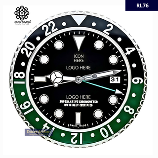 GMT- RL76 Black & Green - RL Wall Clock Decoration