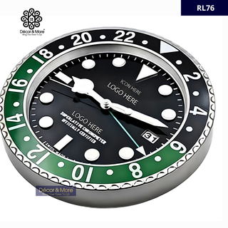 GMT- RL76 Black & Green - RL Wall Clock Decoration