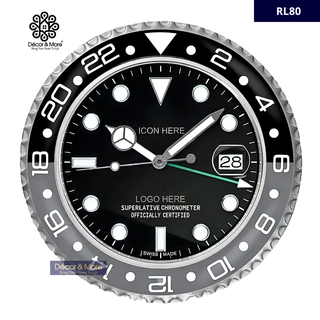Sub - Mar Black & Grey RL80 - RL Wall Clock Décoration