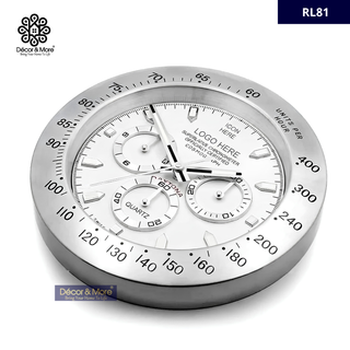 DAY-TON RL81 Silver And White  - RL Wall Clock Decoration
