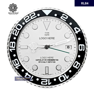 GMT-M Clock Style, Black & White RL84 -  RL Wall Clock Décoration