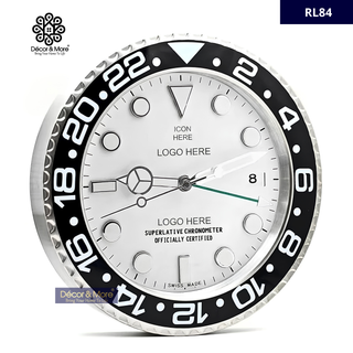 GMT-M Clock Style, Black & White RL84 -  RL Wall Clock Décoration
