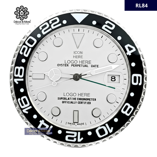 GMT-M Clock Style, Black & White RL84 -  RL Wall Clock Décoration