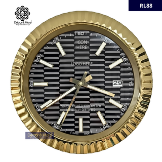D-Date Classic Black & Yellow - RL Wall Clock Décoration