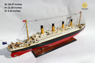 RMS Titanic Wooden Ship Model 100cm with Lights - Special Edition