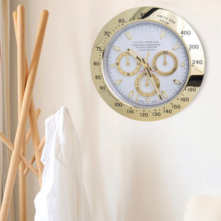 Daytona Cosmograph - Gold & White Style - Luxury Rolex* Wall Clock Decoration