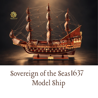Sovereign of the Seas 1637 Model Ship 85cm - Padouk Wood Historic Sailing Ship Display