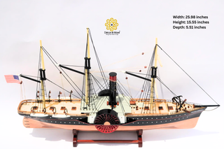 SS Central America Model Ship 66cm - Handcrafted Wooden Maritime Display