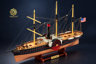 SS Central America Model Ship 66cm - Handcrafted Wooden Maritime Display